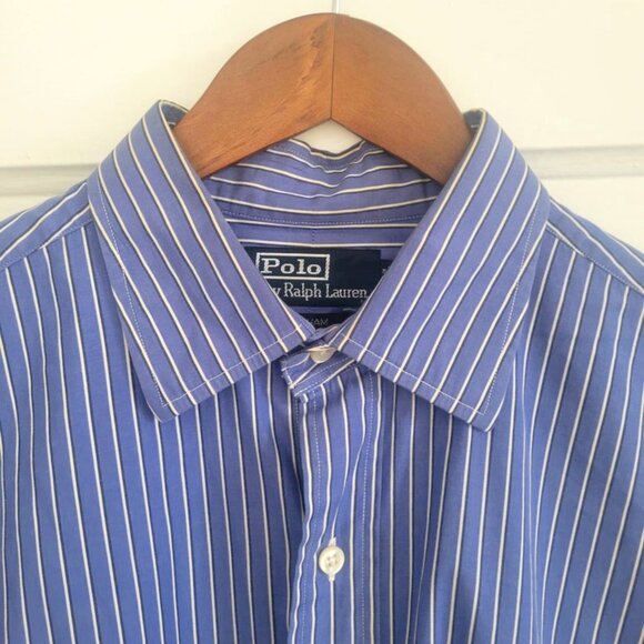 Men's Polo Ralph Lauren Blue and white dress shirt - Picture 1 of 6